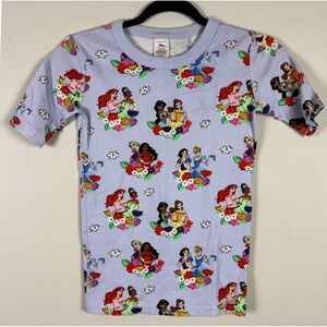 Hanna Andersson Disney Princess Organic Cotton Pajama Top Blue Girls 14
